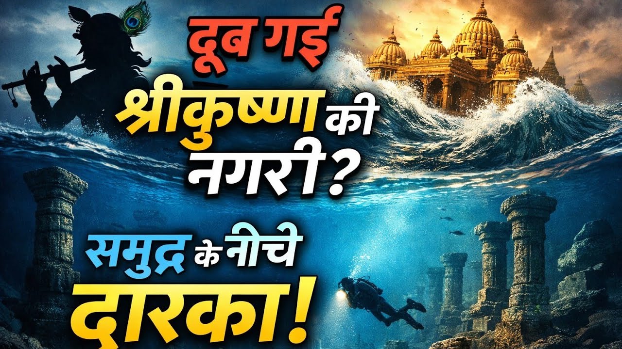 दूब गई श्रीकृष्ण की नगरी द्वारका? समुद्र के नीचे छिपा रहस्य #Krishnanagari #dwarkadhish #dwarka 