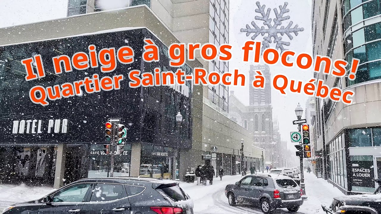 Il neige à gros flocons ! – Ville de Québec (quartier Saint-Roch)