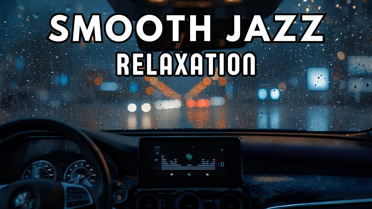 Rainy Night Smooth Jazz 🌧️ Midnight City Drive with Relaxing Jazz Mix