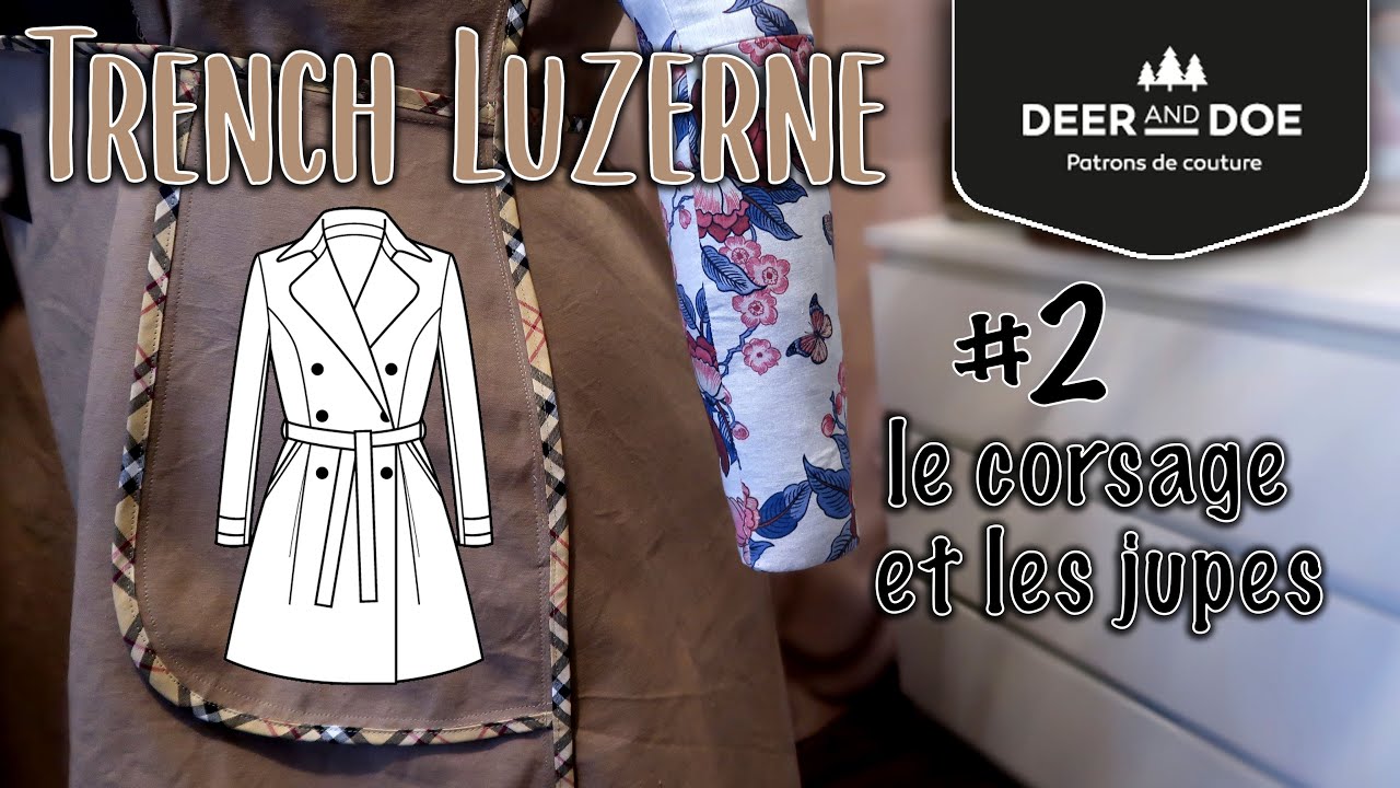 Coudre le trench Luzerne de Deer and Doe - GANSER des coutures : le corsage et les jupes