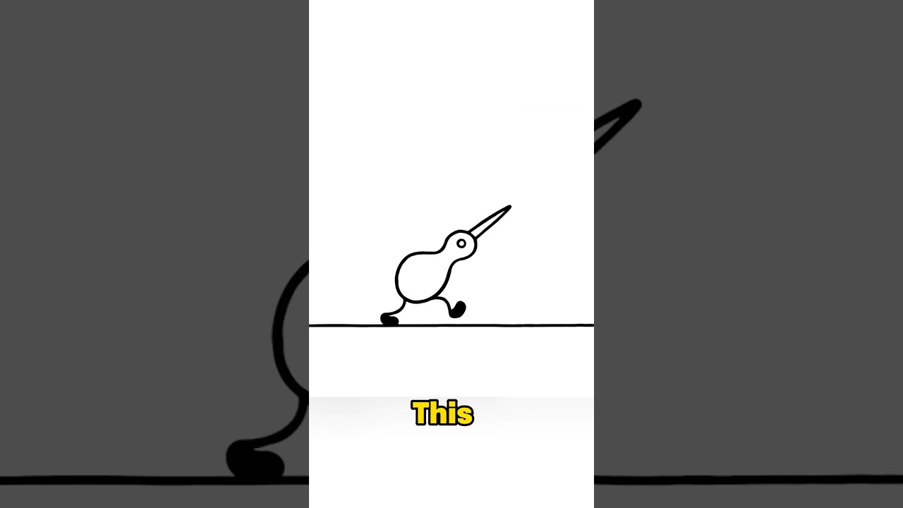 Curiosity leads this bird to the abyss.#animation #shorts