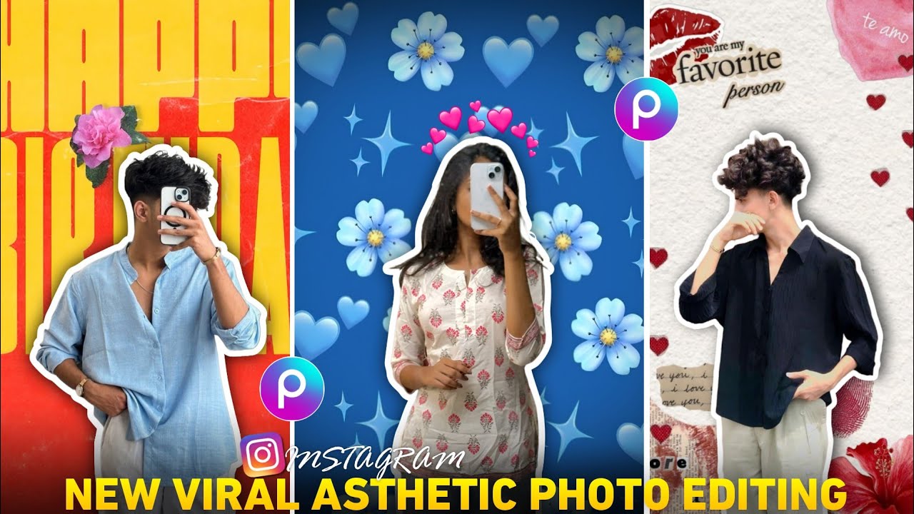 Instagram Trending Aesthetic Photo Editing Tutorial | Aesthetic Background Photo Editing Picsart