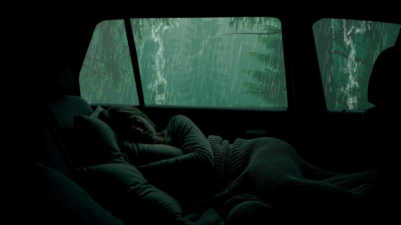 ASMR Trovão e Chuva no Carro ⚡ Cure a Insônia