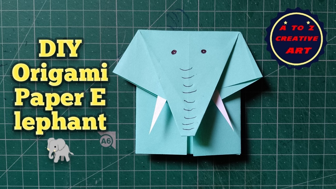 How To Make Easy Origami Paper Elephant For Kids | Craft Ideas | Paper Craft | Easy Kid's Craft
