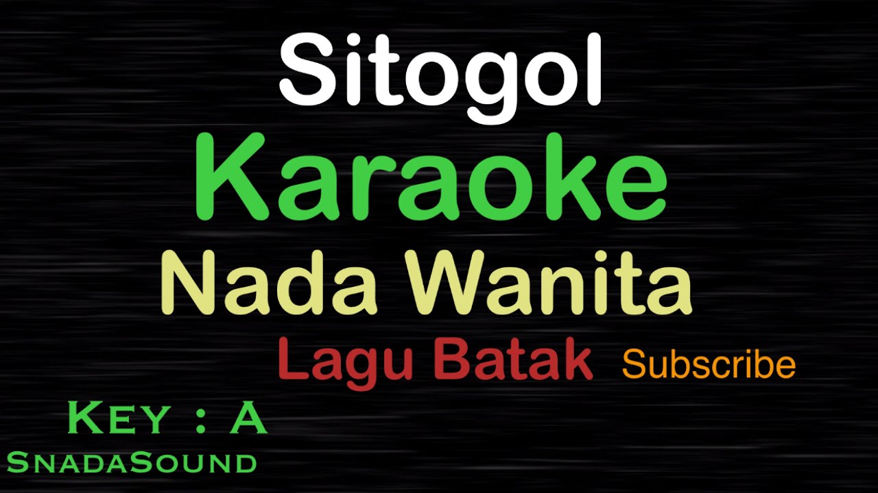 SITOGOL-Lagu Batak |KARAOKE NADA WANITA​⁠ -Female-Cewek-Perempuan@ucokku