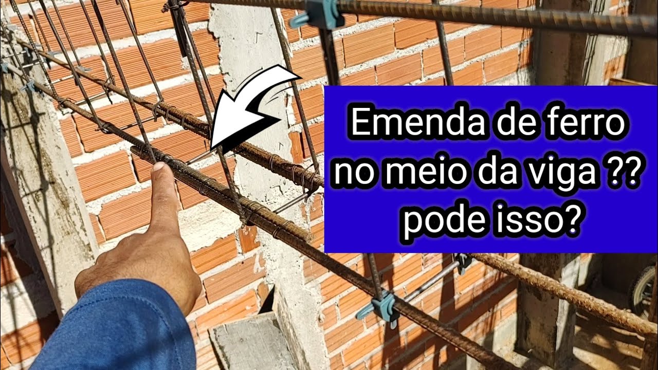 Emenda de ferro na viga? certo ou errado?