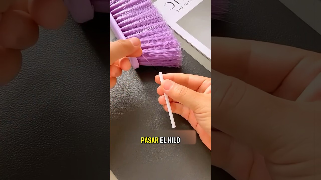 El truco m&aacute;s f&aacute;cil para enhebrar una aguja en segundos 🔥🧵