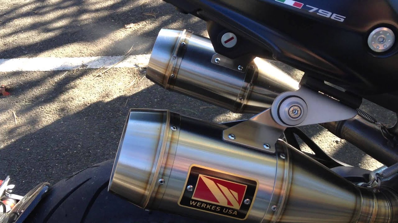 2012 Ducati m796 comp werks slip ons