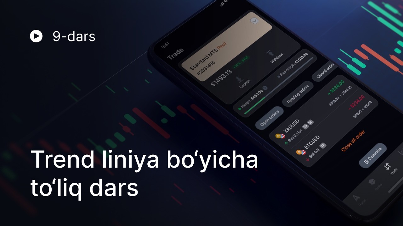 9-dars: Trend liniya bo‘yicha to‘liq dars | AMARKETS