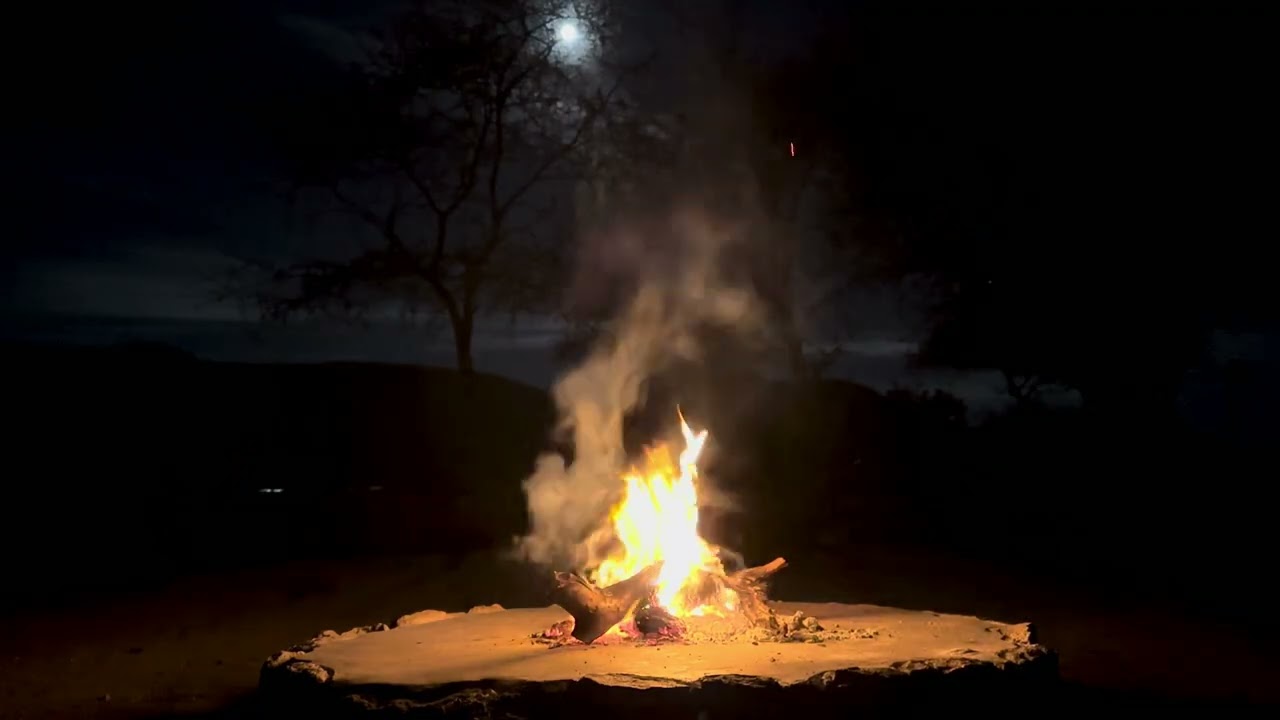 4k Relaxing Fireplace Video 🔥 Natural Crackling Fire for Sleep & Relaxation, Erongo rocks, Namibia
