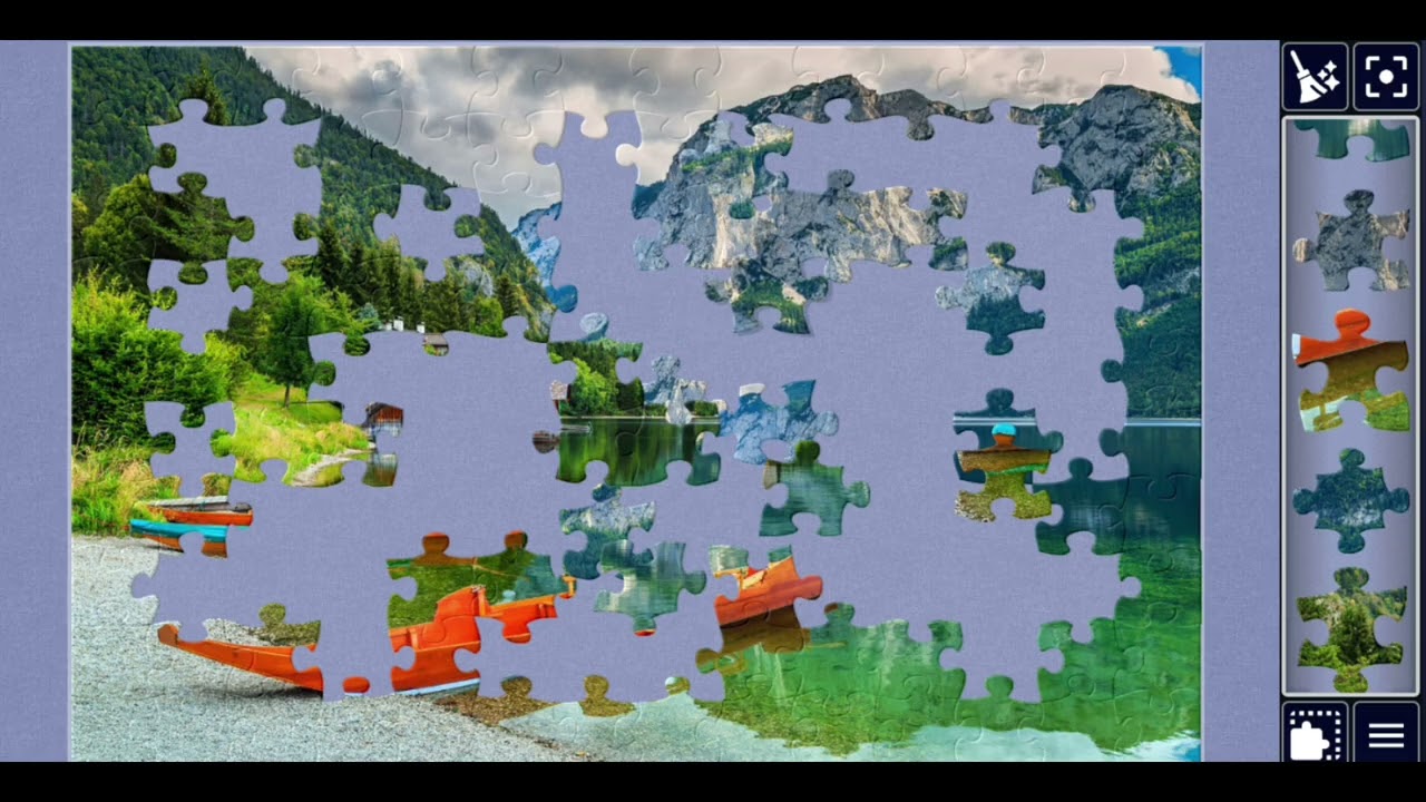 Boats on the Shore of Altausseer See🥰🎉🌿🌲💞jigsawpuzzle🧩🧩//#viralvideo #videos @jigsawpuzzle667 