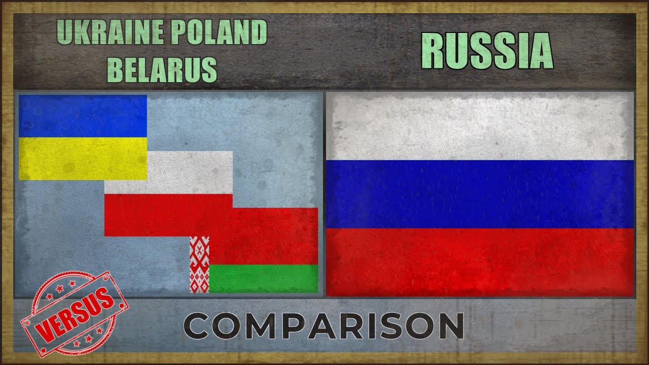 УКРАИНА, ПОЛЬША, БЕЛОРУССИЯ vs РОССИЯ - Сравнение армий