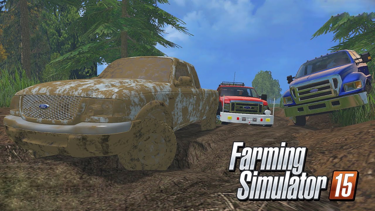 Caminhonetes da Ford no Atoleiro - Farming Simulator 2015