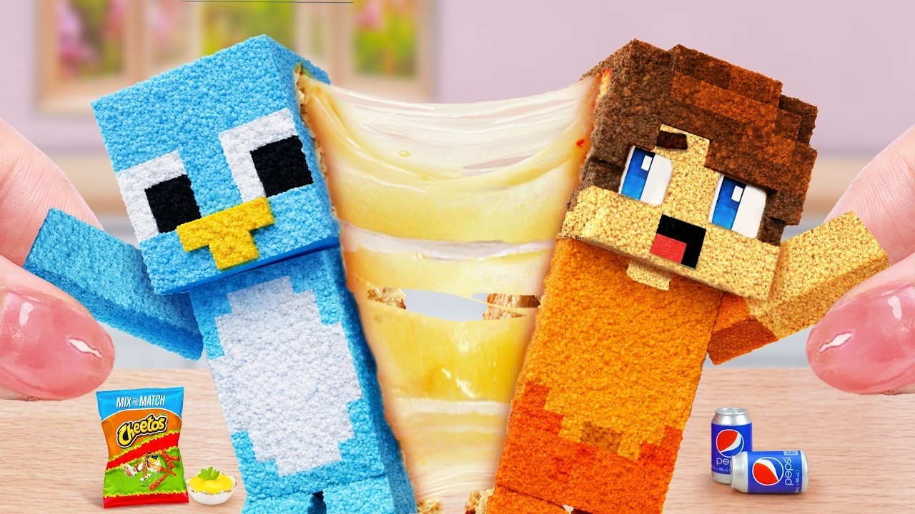 The Best of Fast Food 💖 Fried Chicken Cheese Mini Milo and Chip Minecraft Food 💚 Sunny Tiny Food