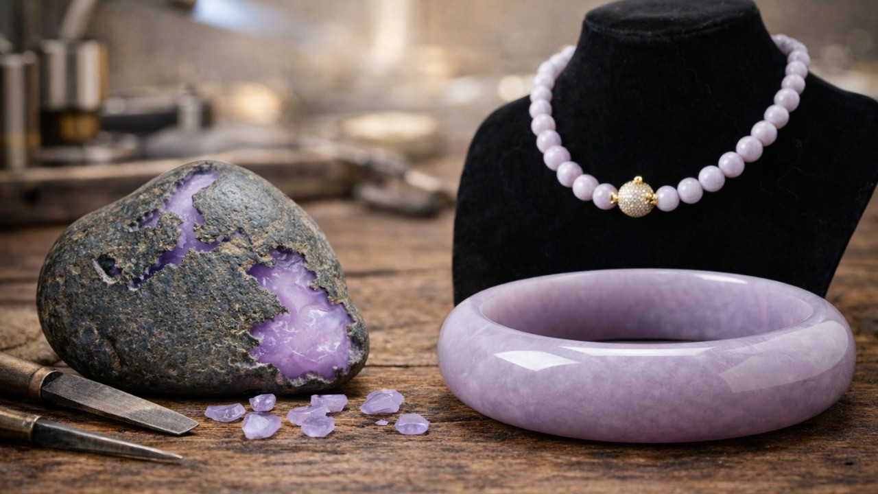From Raw Stone to $50.000 Luxury Purple Jade Jewelry &ndash; Full Making Process