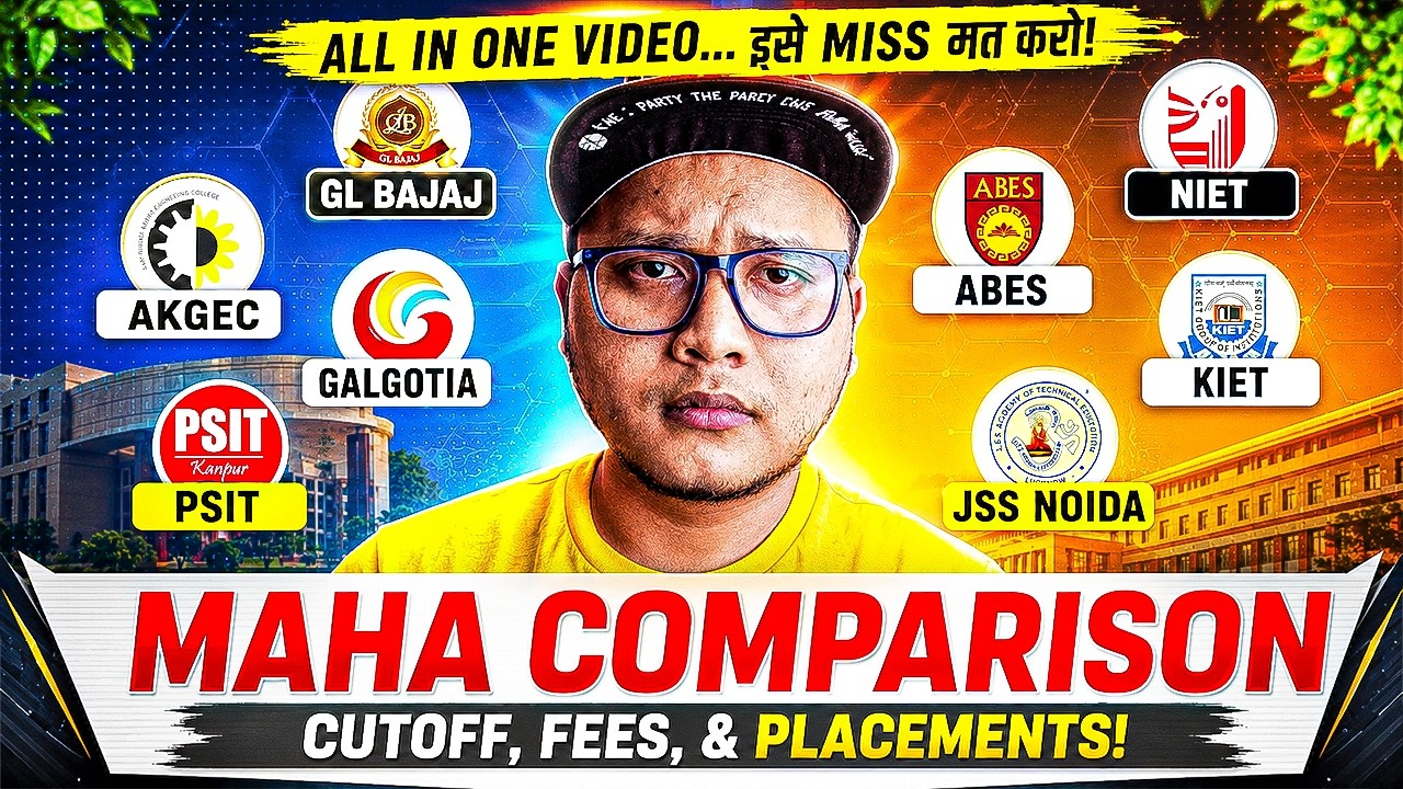 GL Bajaj vs Niet vs Jss vs ABES vs KIET vs AKGEC vs Galgotias vs PSIT | Maha Comparison - Cutoff