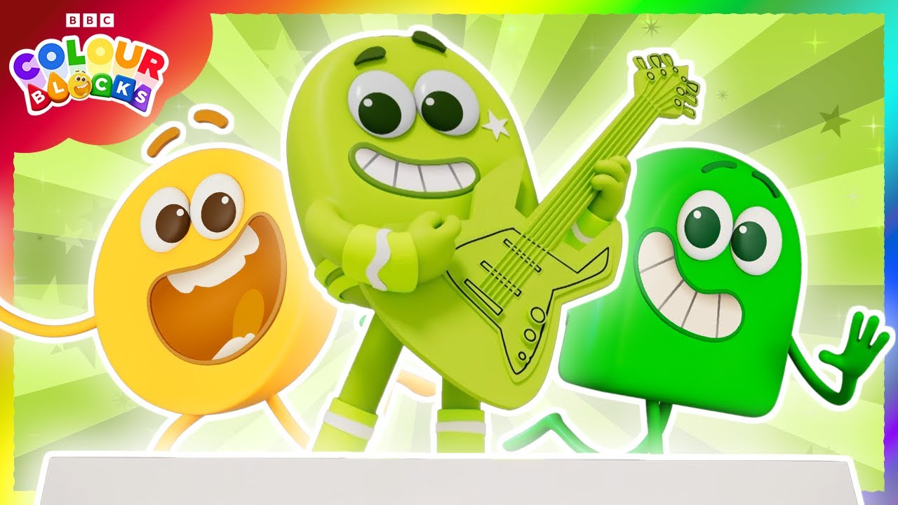 Lime's Sing-along! 🎤🟢 | Karaoke Colour Sing-along for Kids with Colourblocks