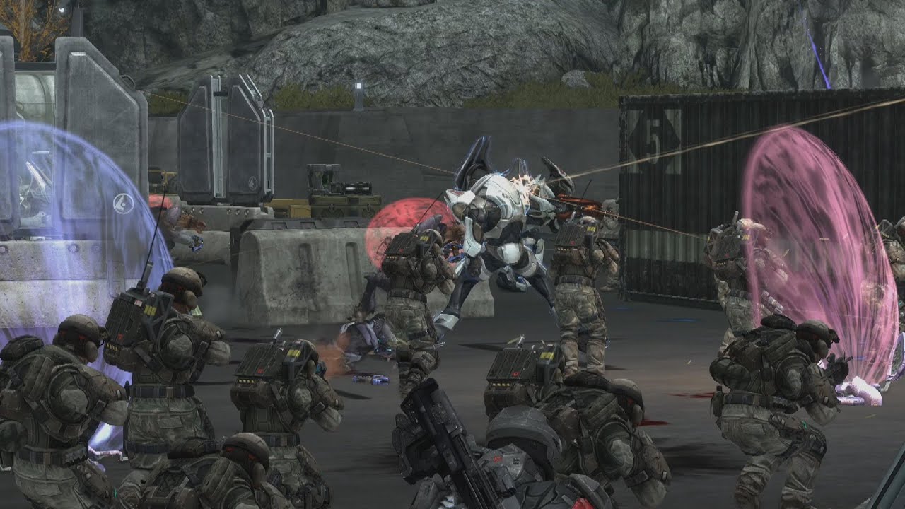 Halo Reach Oni Sword Base 40 Marines Ai Battle
