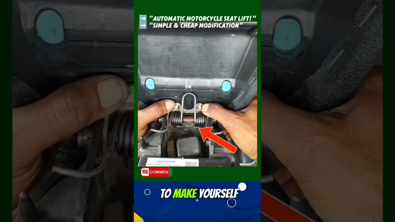 Modified Motorcycle Seat That Lifts Automatically Using Springs &ndash; Simple & Cheap!