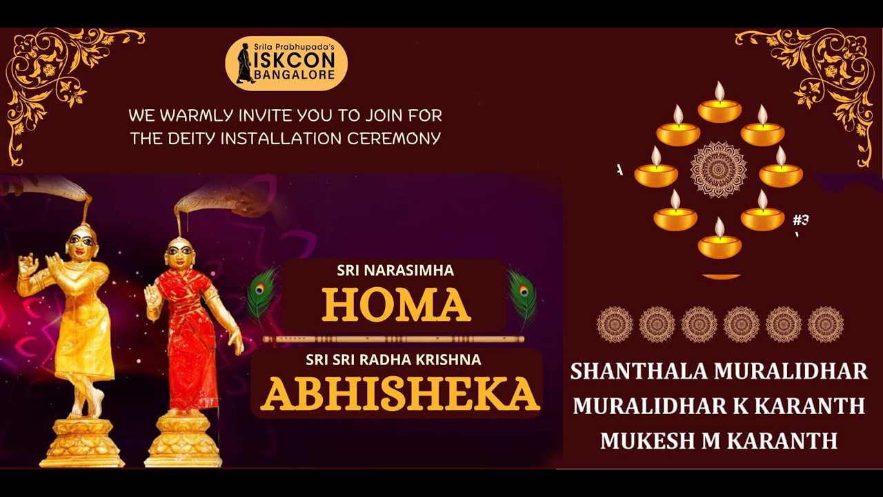 Sri Narasimha HOMA | Sri Sri Radha Krishna ABHISHEKA