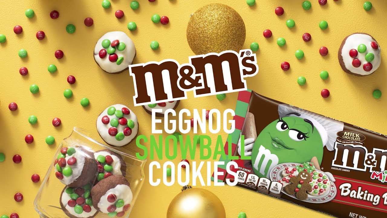 M&M'S Eggnog Snowball Cookies