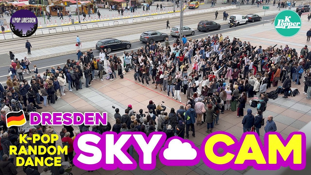 [4K/ Skycam] K-pop Random Dance/ Dresden, Germany