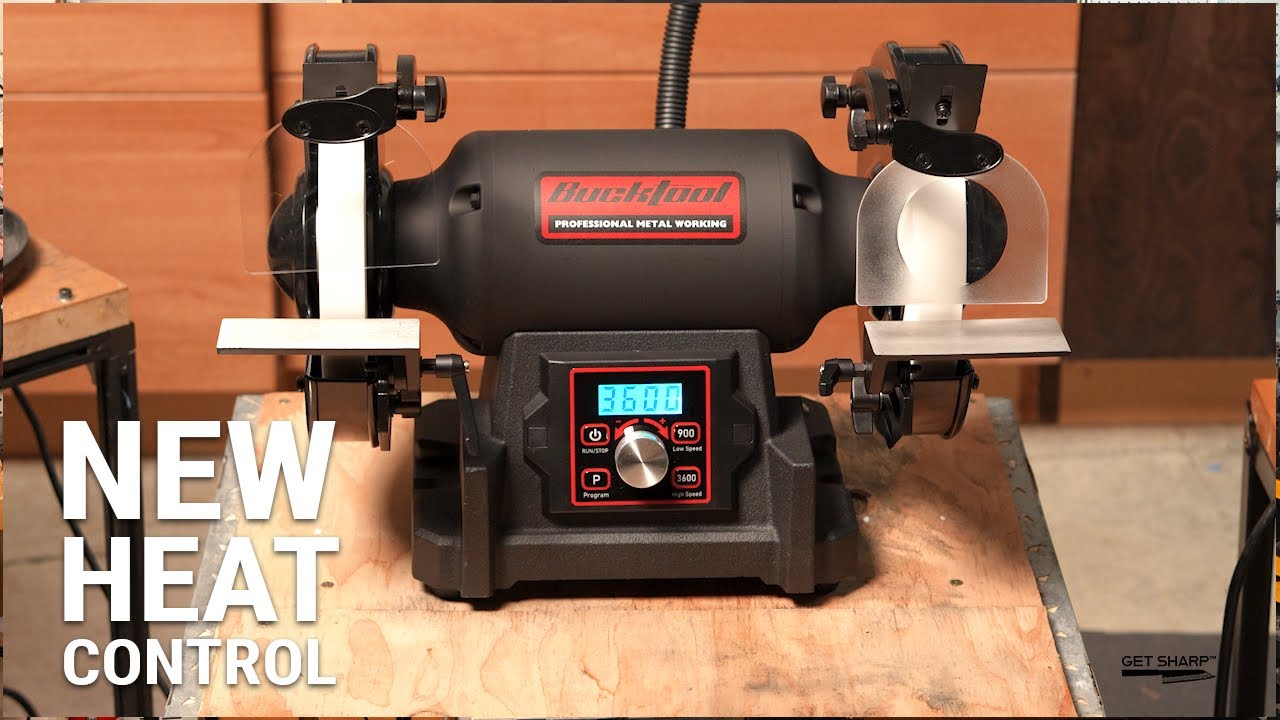 BUCKTOOL 8 Variable Speed Bench Grinder - FIRST LOOK! (Wobble-Free Grind Test for Sharpening) [4K]