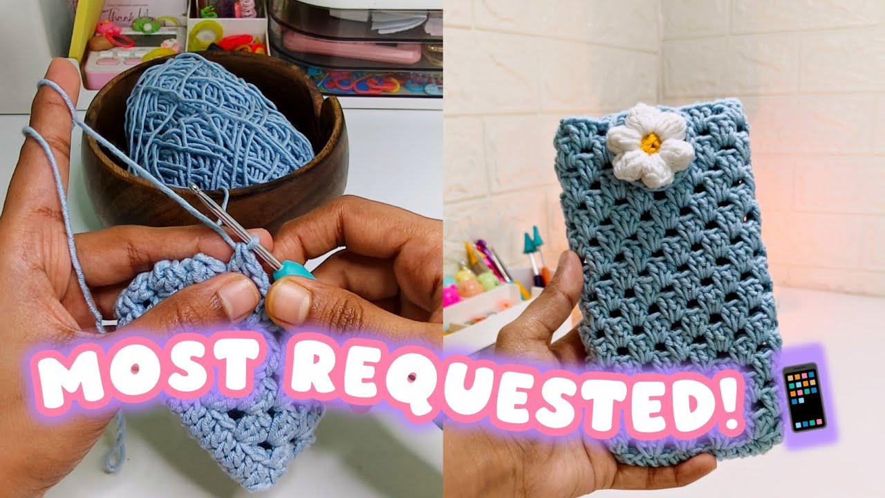CROCHET MOBILE POUCH TUTORIAL (PART 1) | EASY TEXTURED STITCH