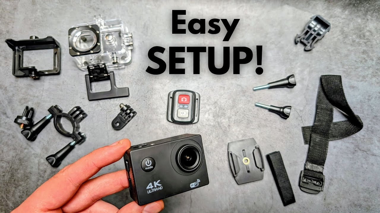 How to Use Every Attachment on 4K Action Camera - Sports Ultra HD DV Akaso EK7000 Accessories