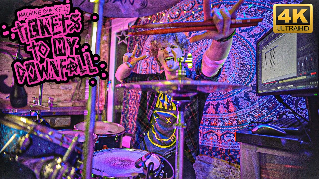 THINK I'M OKAY - DRUM COVER - MGK Ft Yungblud, Travis Barker (4K 60FPS)