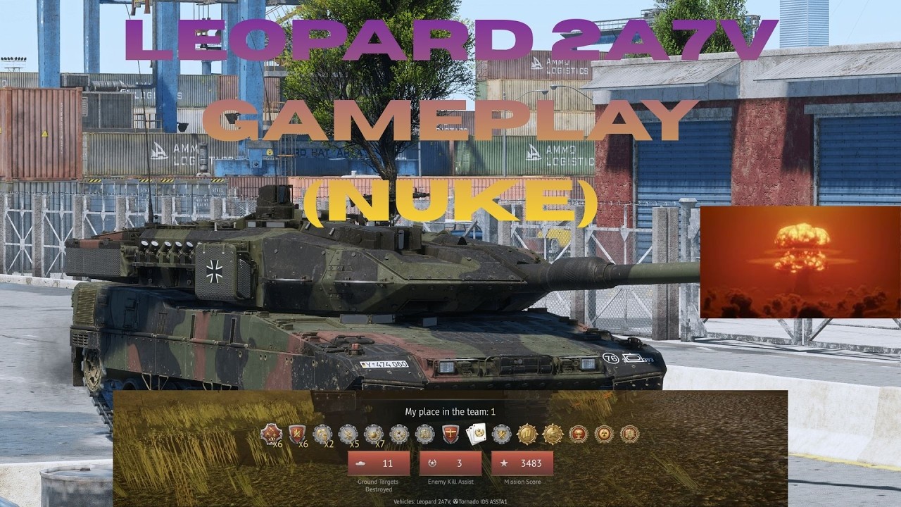 War Thunder Leopard 2A7V Gameplay NUKE