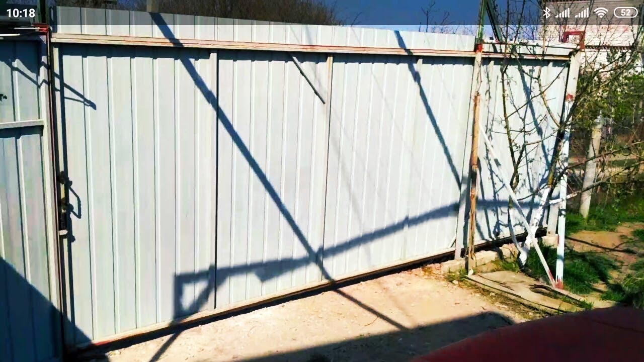 Откатные ворота, изготовление, нюансы 3 года в эксплуатации.