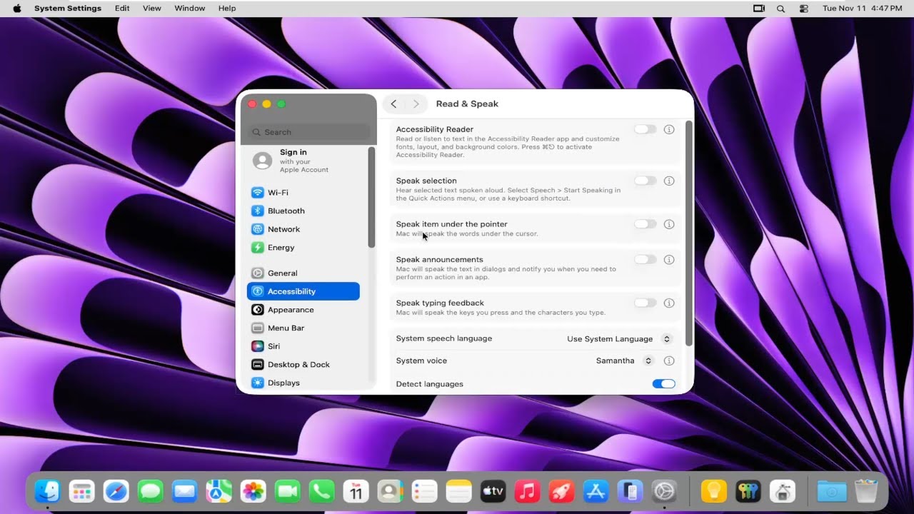 Как включить голосовые объявления в macOS [Руководство]