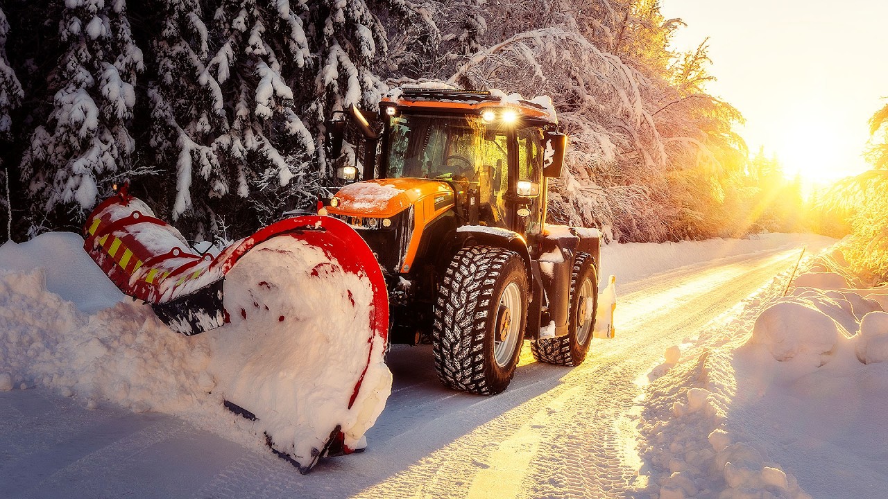 Snow plowing on a beautiful day in winter wonderland! ❄️ No Talking No Music