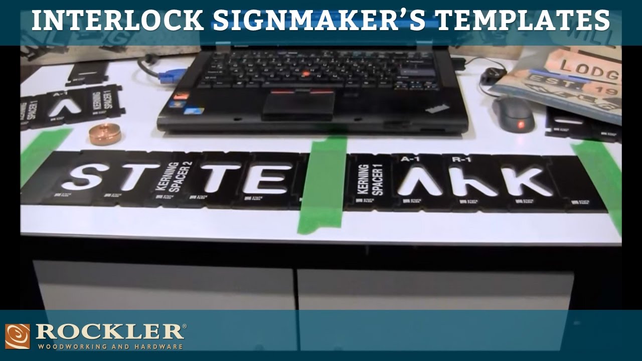 Набор шаблонов для изготовления вывесок Rockler Interlock Signmaker's Templates- State Park Kit -...