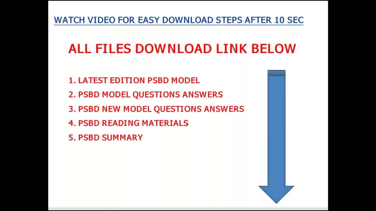 ALL PSBD/ASSD/PSCOD LATEST QUESTION ANSWERS COLLECTION
