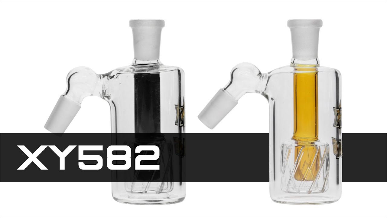 XY582 | NG NICE GLASS Gridded Drum Perc Ashcatcher