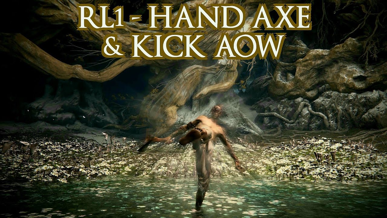 Elden Ring - RL1 Wretch | Hand Axe, Kick AoW, No Spell or Consumable Buffs, No OP-BS 🗿