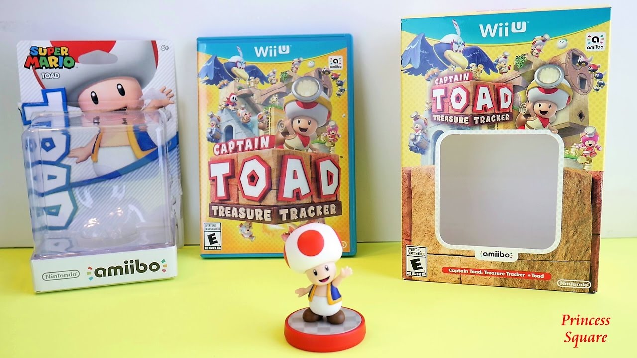 Nintendo Wii U Captain Toad Treasure Tracker + Amiibo Toad Unboxing (2017)