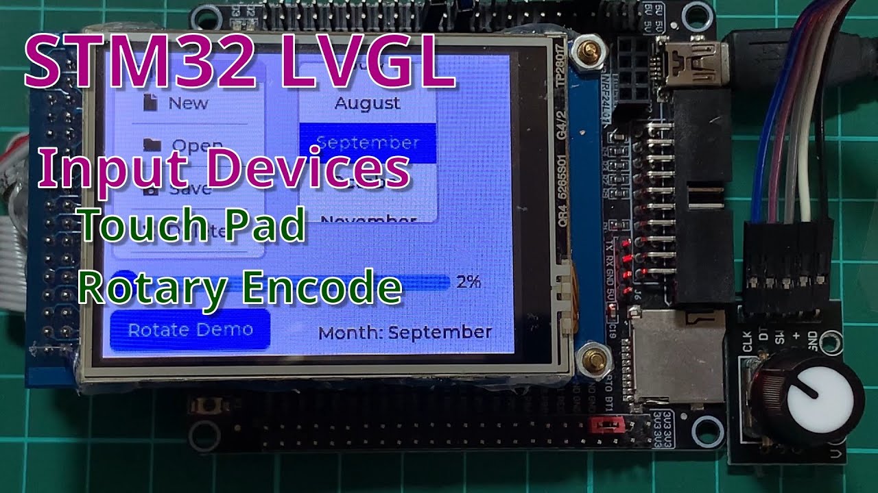 [STM32] STM32F407 using LVGL and XPT2046 touch screen and rotary encoder input device library