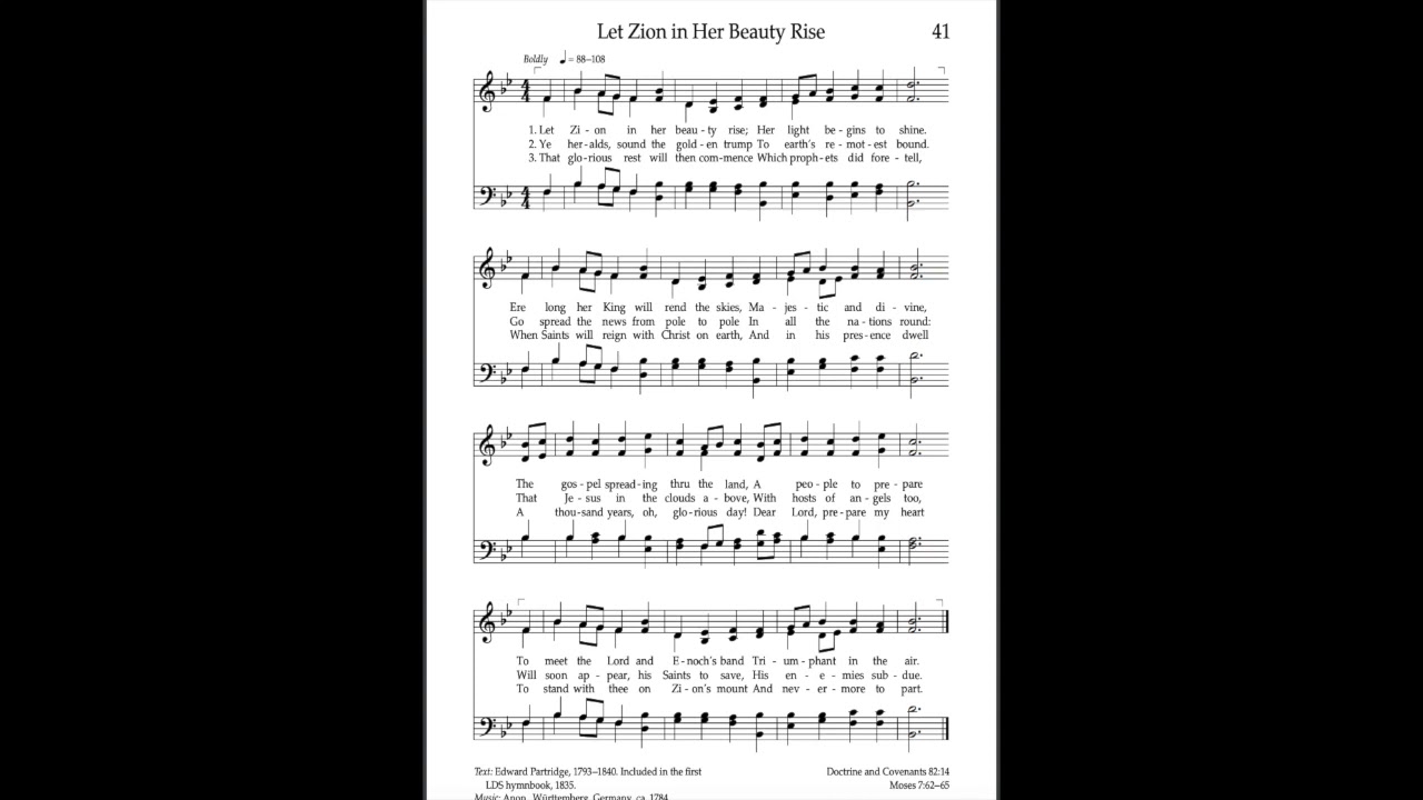 Let Zion in Her Beauty Rise (Congregational)
