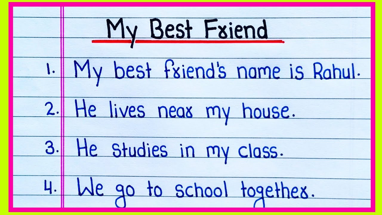20 lines essay on my best friend | My best Friend boy essay 20 lines | My best friend 20 lines essay