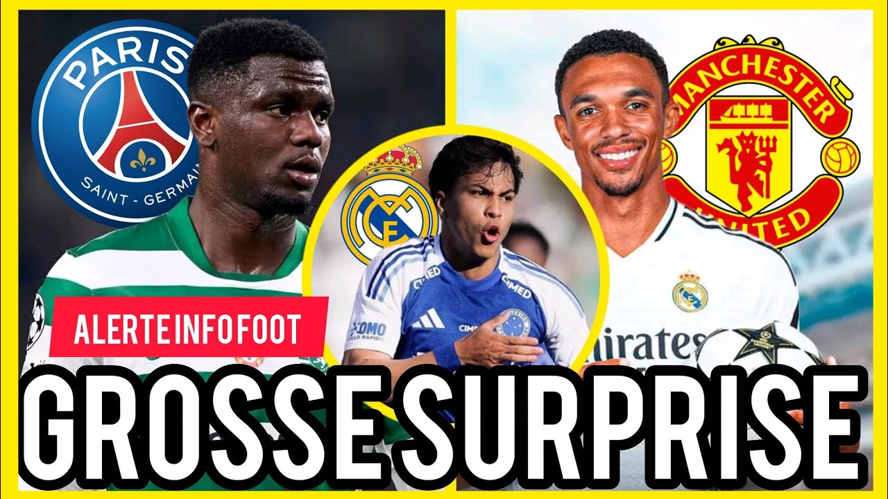 🚨GROSSE ACTU FOOT : Le PSG fonce sur Diomand&eacute;, Man United r&ecirc;ve de Bellingham, Real Cible Kaio Jorge