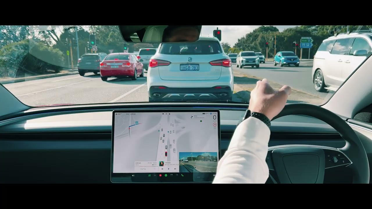 FSD (Supervised) drives my complex 40 min Monday commute - zero takeovers. FSD Australia 🇦🇺
