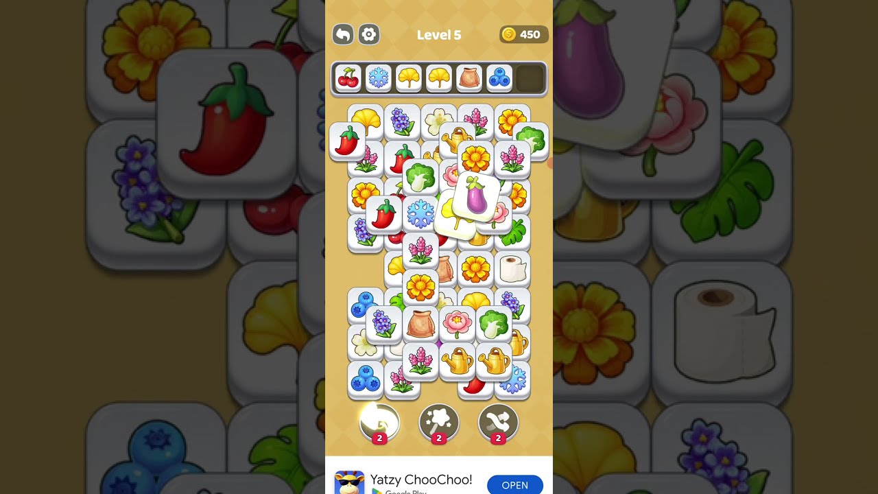 Tile Explorer Intro Tutorial Gameplay Levels 1 - 7 🫐🍉🌶 Android Samsung Galaxy A16 5G 