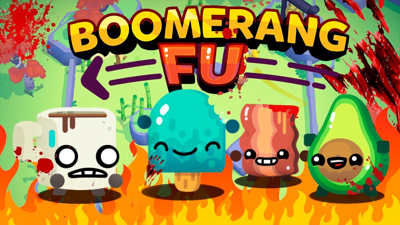 Todos contra todos Boomerang Fu ☕🧊🥓🥑 [ Gameplay Multijugador 4 Players ]