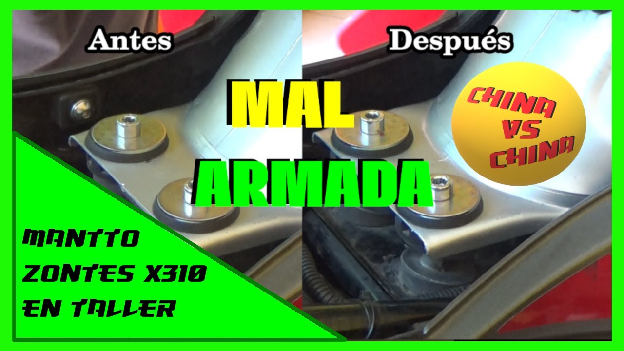 En el taller arman mal la Zontes X310
