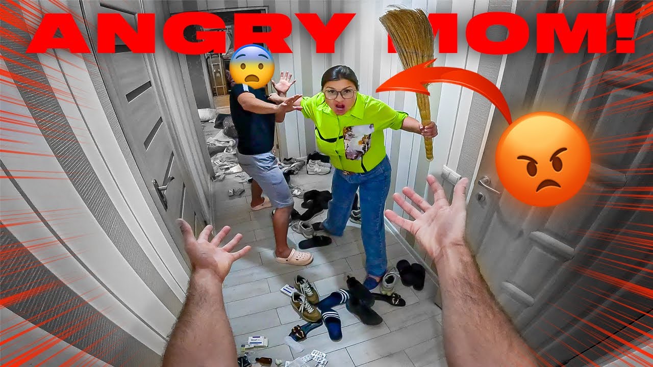 WE PLAYED INSTEAD OF CLEANING AND MOM CHASED US@upgirl (Funny Parkour POV Chase) #prank #mom #funny