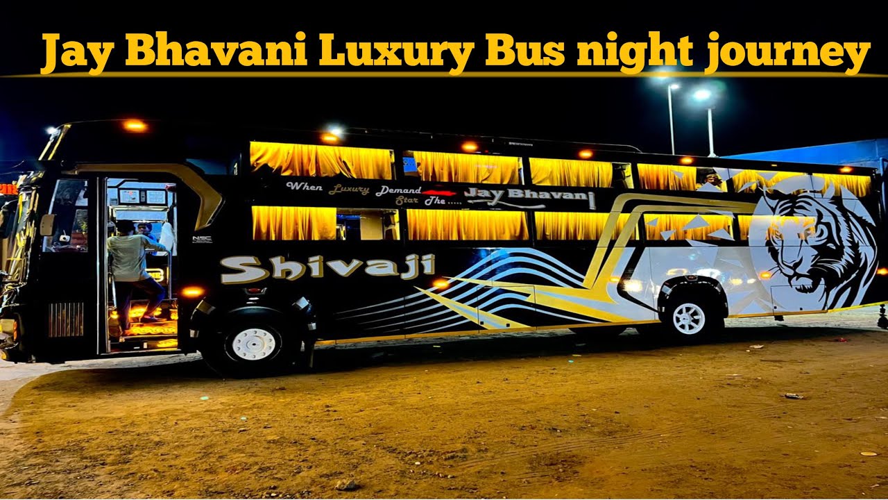 | | JAY BHAVANI TRAVELS LUXURY AC SLEEPER BUS NIGHT JOURNEY 💫| AHMEDABAD TO BHAVNAGAR 🤩|