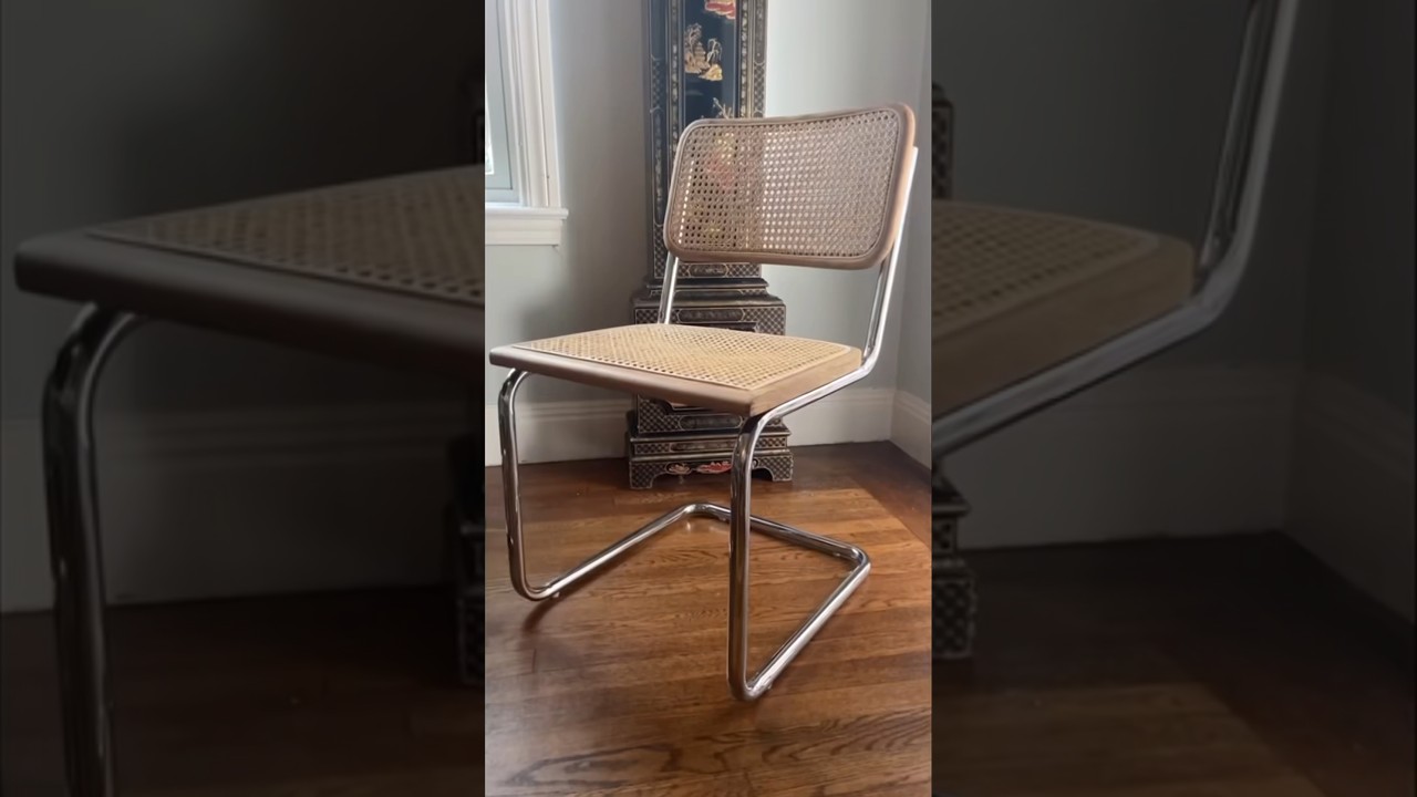 Guide to repairing broken cane Cesca chair!! #mcm #furnitureflip